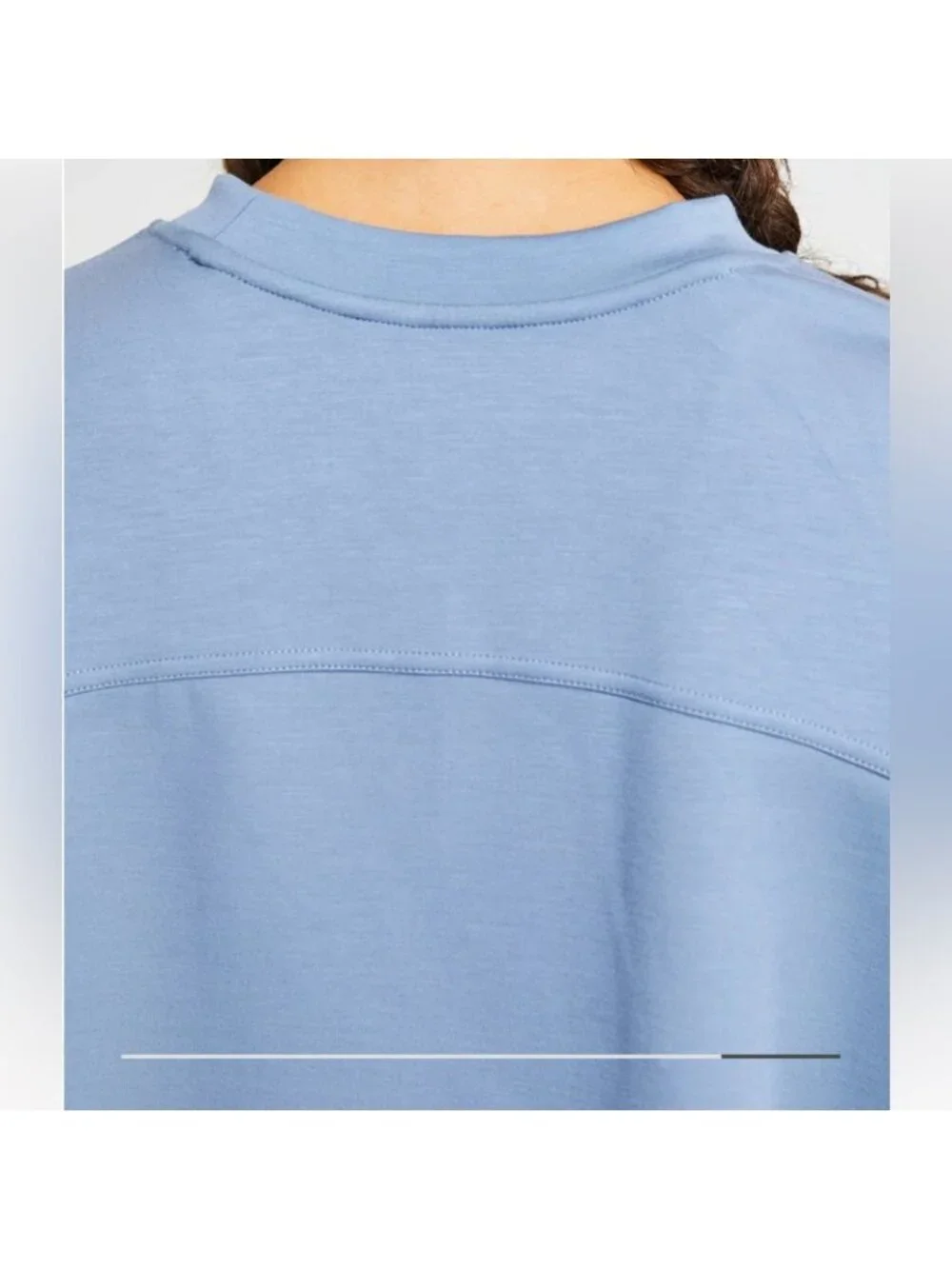 AYBL Oversized Cropped Jumper Sweatshirt Blue Small NWT